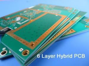 China 6 Layer Mixed PCB On 20mil 0.508mm RO4350B and FR-4 with Blind Via for Digital Satellite Receiver on sale