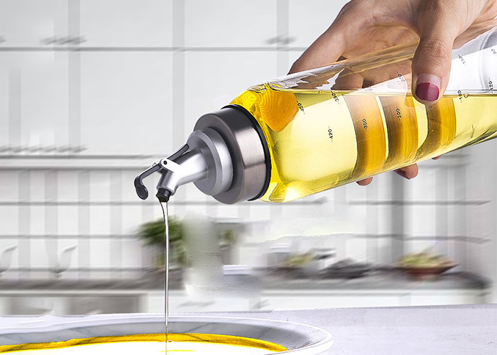Round Olive Oil Dispenser Bottles Food Grade Stainless Steel Dropper