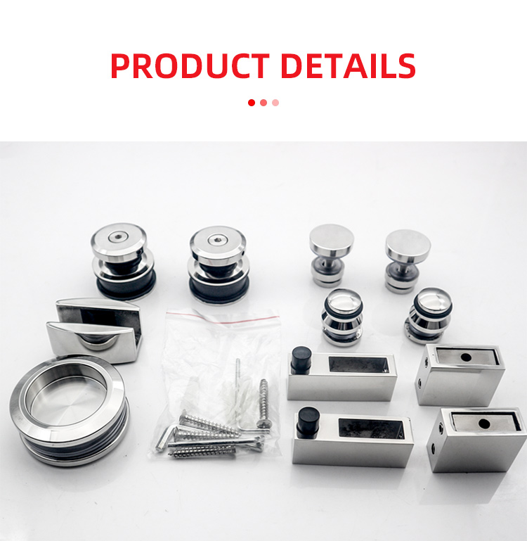 Modern Design Stainless Steel Sliding Door System Hardware for 10-12mm Thick Safe Glass