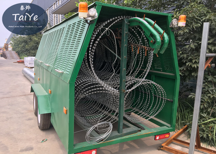 High Zinc Coating Mobile Security Barrier Anti Rust Blade Wire Fencing