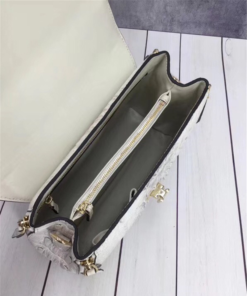 Exotic Genuine Crocodile Skin Woman Orange Purse Authentic Alligator Leather Lady Handbag Female Crossbody Shoulder Bag