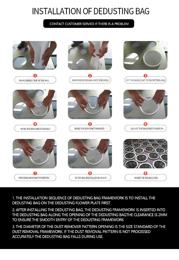 Acrylics Pan Dust Collection Filter Bag Polypropylene Needle Felt