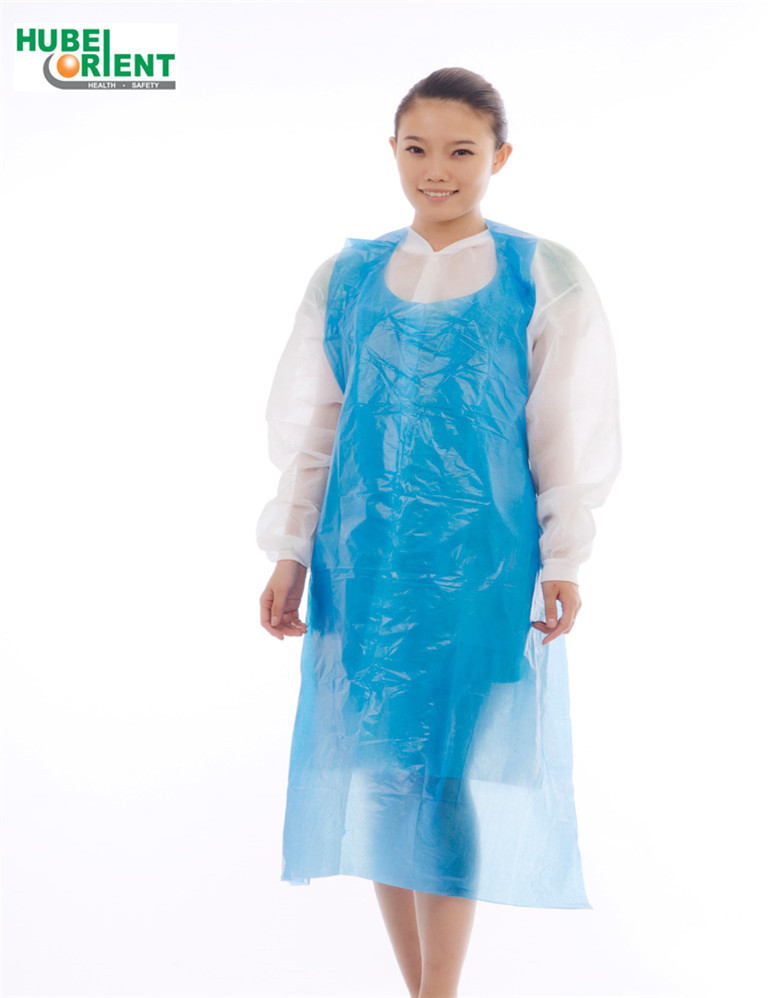 Waterproof PE Disposable Apron With Smooth Or Emboosed Surface Oil-Proof Kitchen Use Plastic Apron