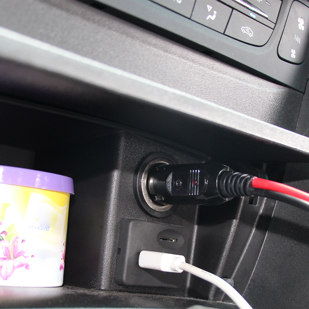 Fuse 15A with LED Light Car Cigarette Lighter Strip End Extension Cable