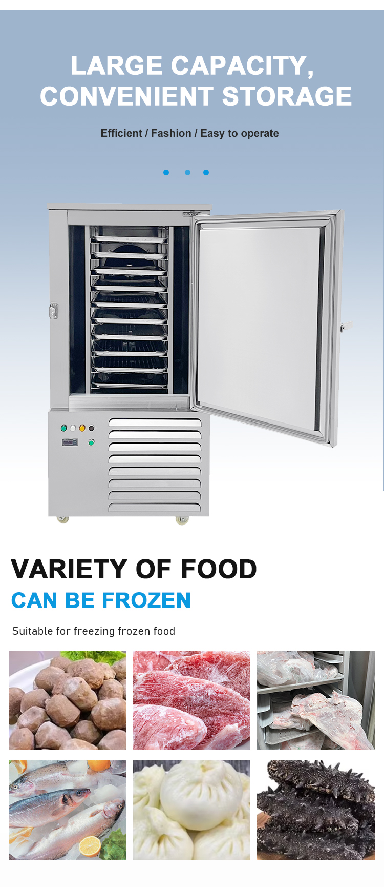 Mobile Cryogenic Commercial Blast Freezer For Plate Freezing And Eco Friendly