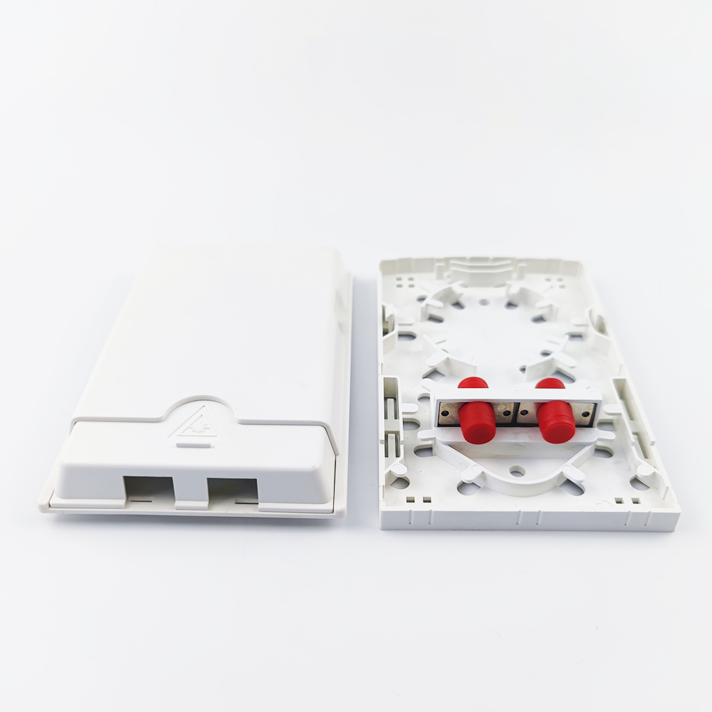 FTTH Applications 2 Cores Plastic Fiber Optic Faceplate Socket Panel 131*84*24 ABS/PC