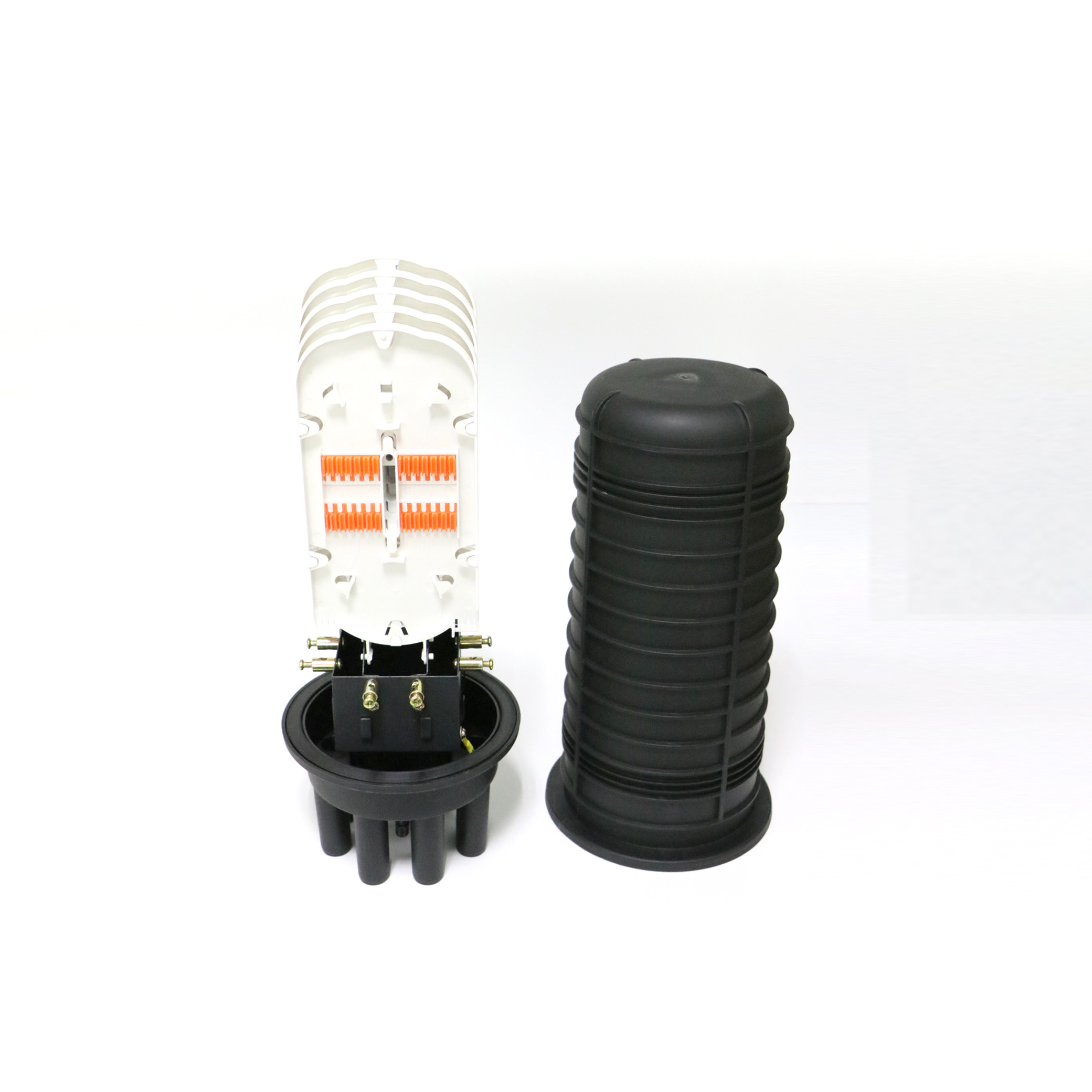 Heat Shrink 96 Core Fiber Optic Splice Closure FOSC Dome 4 Splice Tray