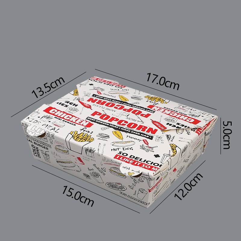 Disposable Paper Pizza Hamburger Fried Chicken Boxes For Takeaway Customized