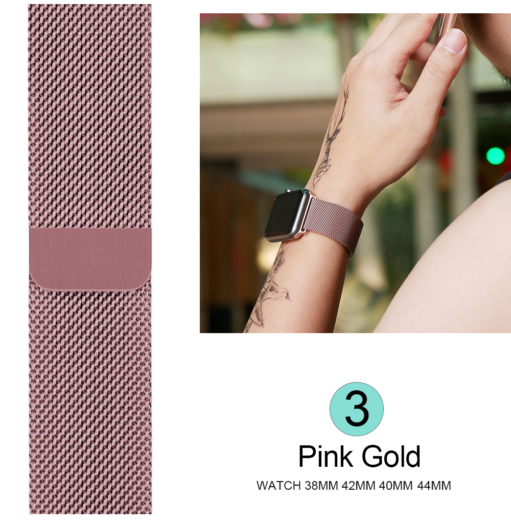 40mm 38mm Magnetic Watch Band Mesh Milanese Loop And For Apple Wristband Replacement Strap
