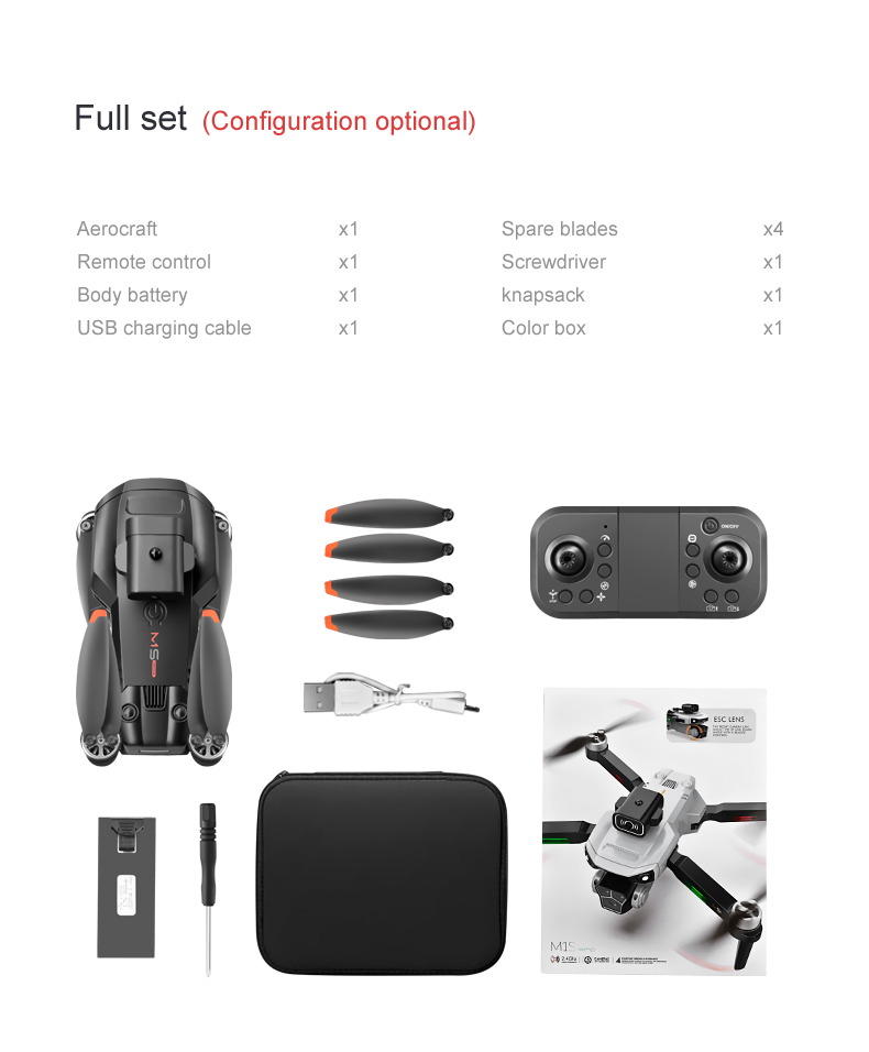Operator Skill Level M1s Drone 4k Profesional Hd Dual Camera Dron Wifi 1080p Real-time Transmission with Long Flight Time