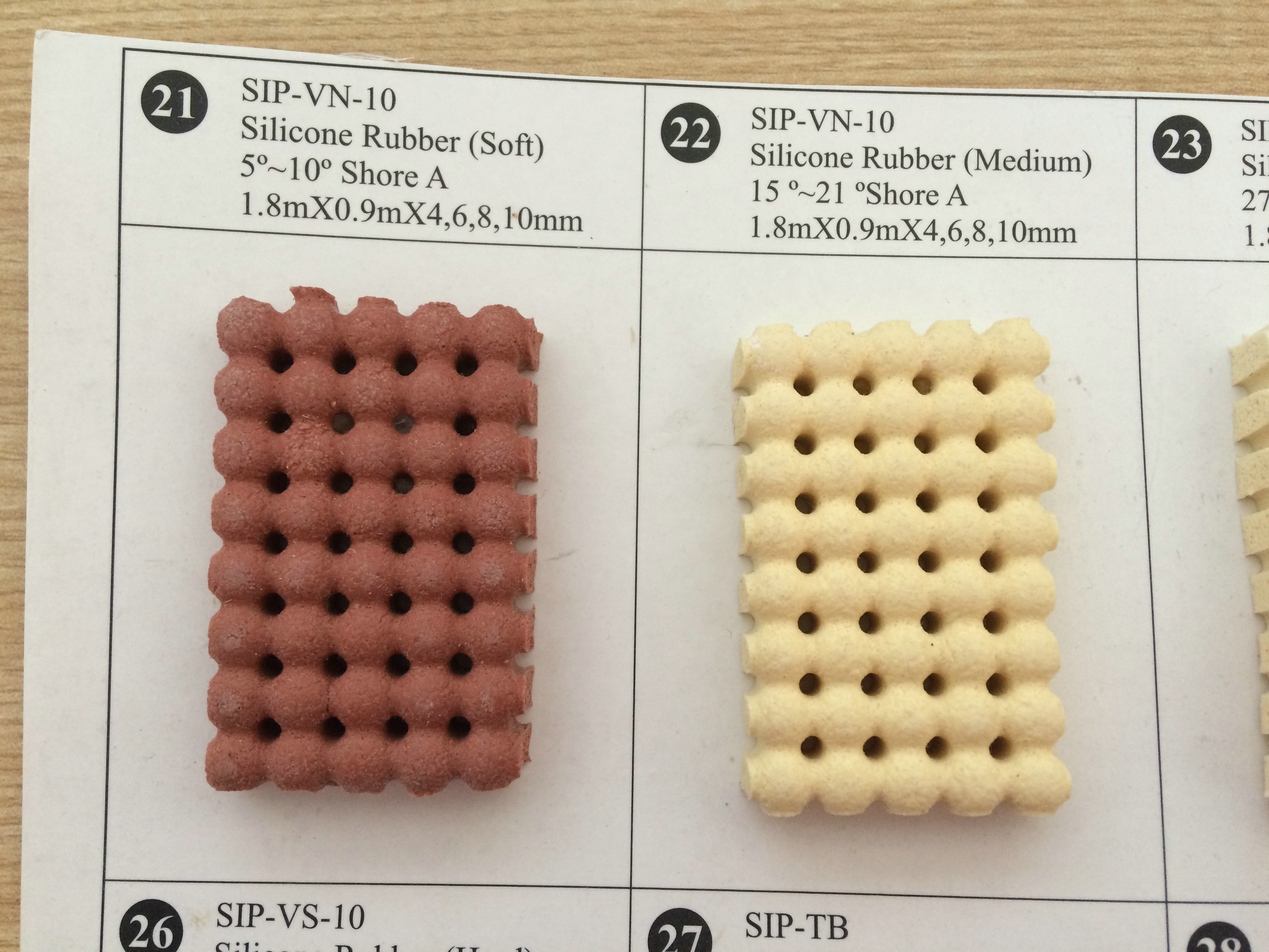 200psi Tensile Strength Perforated Silicone Foam Sheet 10mm×0.9m×1.8m
