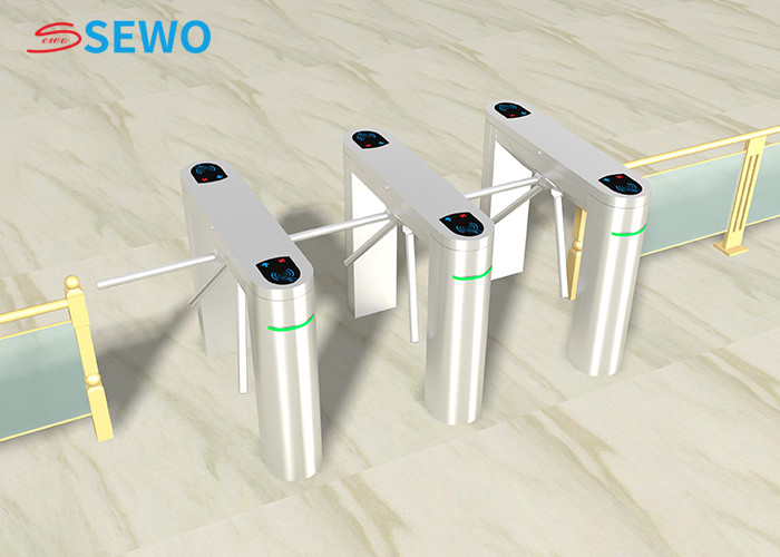 Semi Automatic Pedestrian Bridge Gate Tripod Turnstile Access Control System