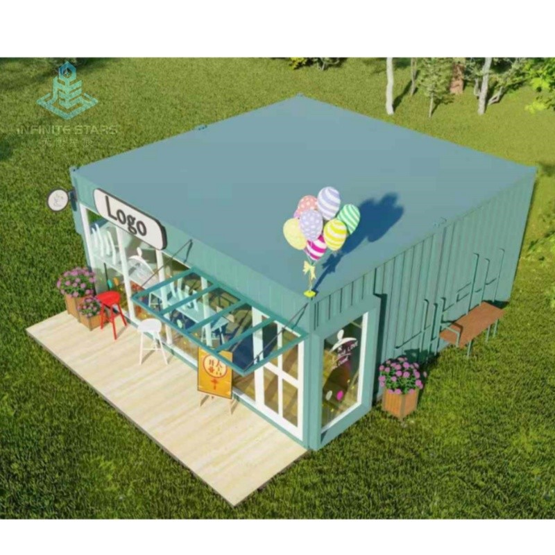 20ft 40ft Factory price prefab luxury custom modular home cube tiny house modified shipping container shop supermarket