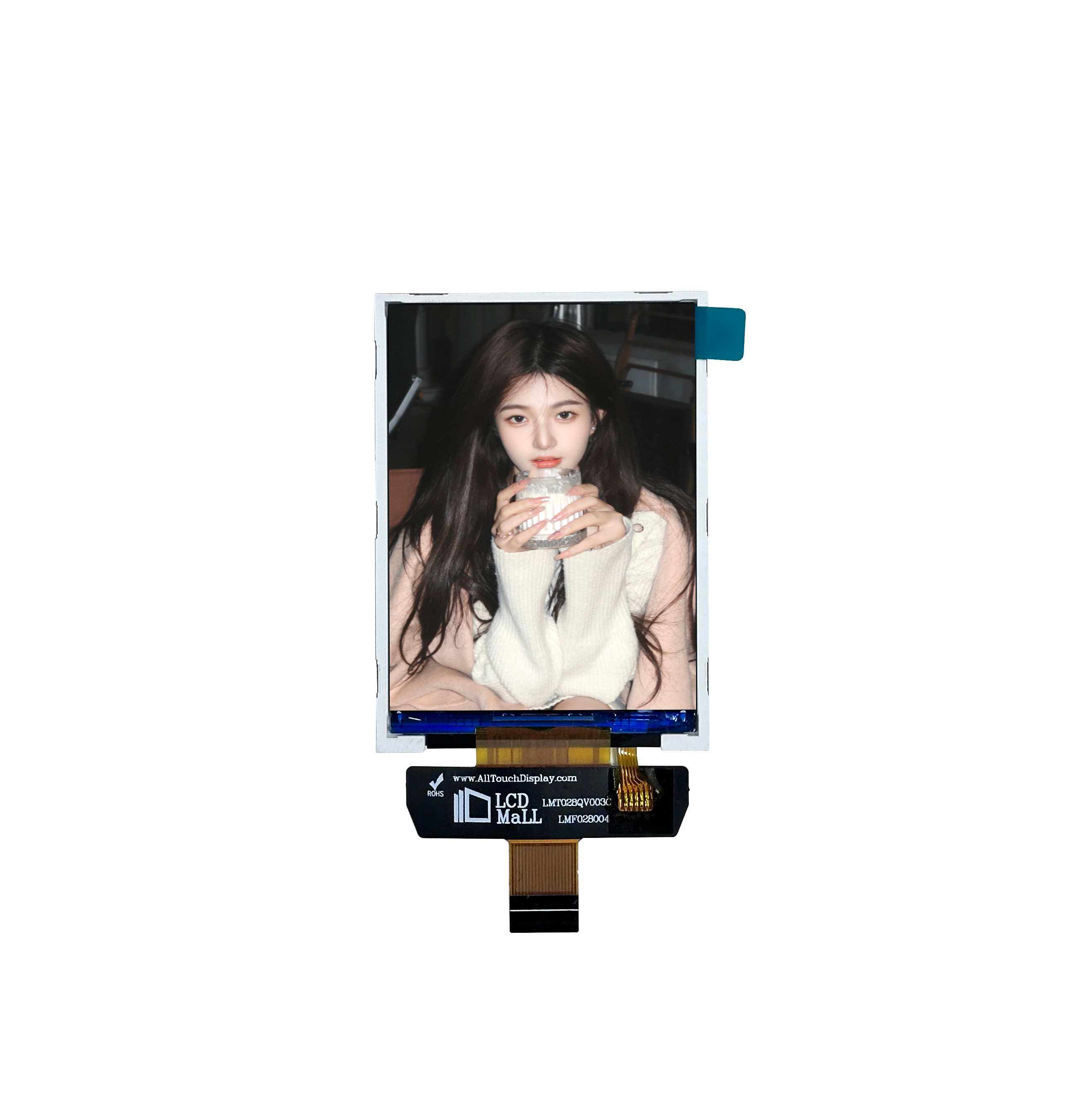 2.8 Inch 240*RGB*320 Industrial TFT Displays Touch Screen LCD Display Module 250cd/M2