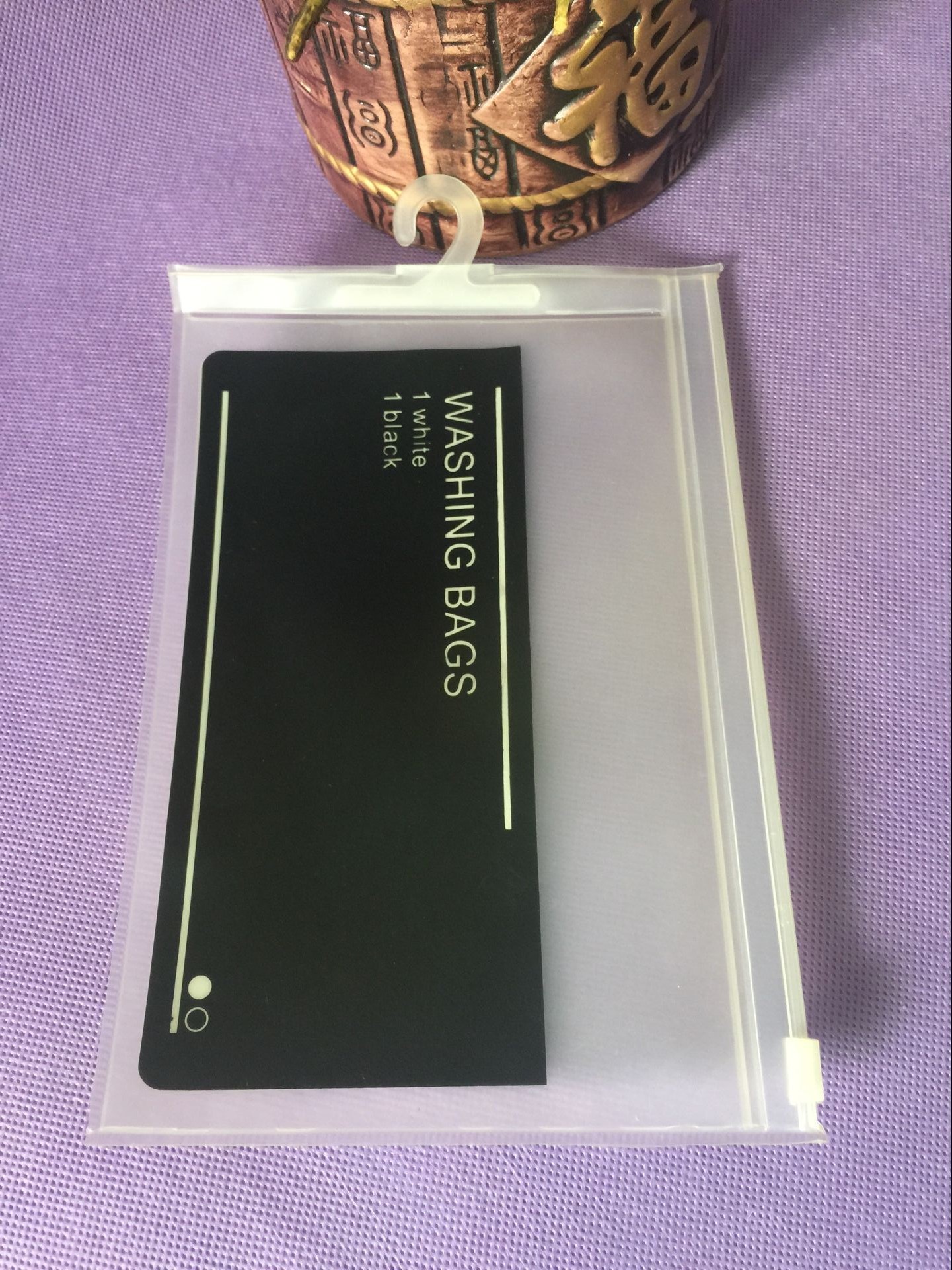 Frosted EVA Plastic Bag With Hanger \ Customized EVA Promotional Bag