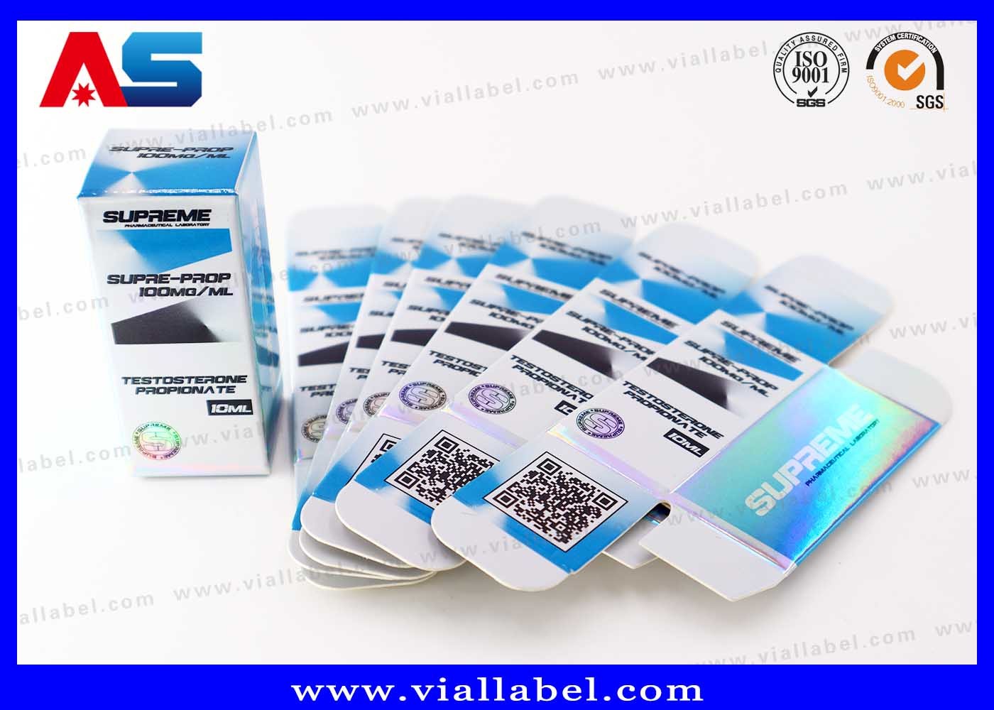 Printed 10ml Vial Boxes Medicine Vial Packaging Box Of 2ml Bottles / 20ml Dropper Bottle