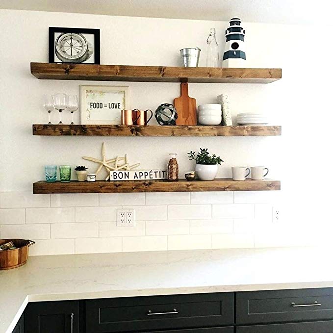Single-side Bracket Heavy Duty Hidden Shutter Wall Mounted Floating Shelf for Home Decor