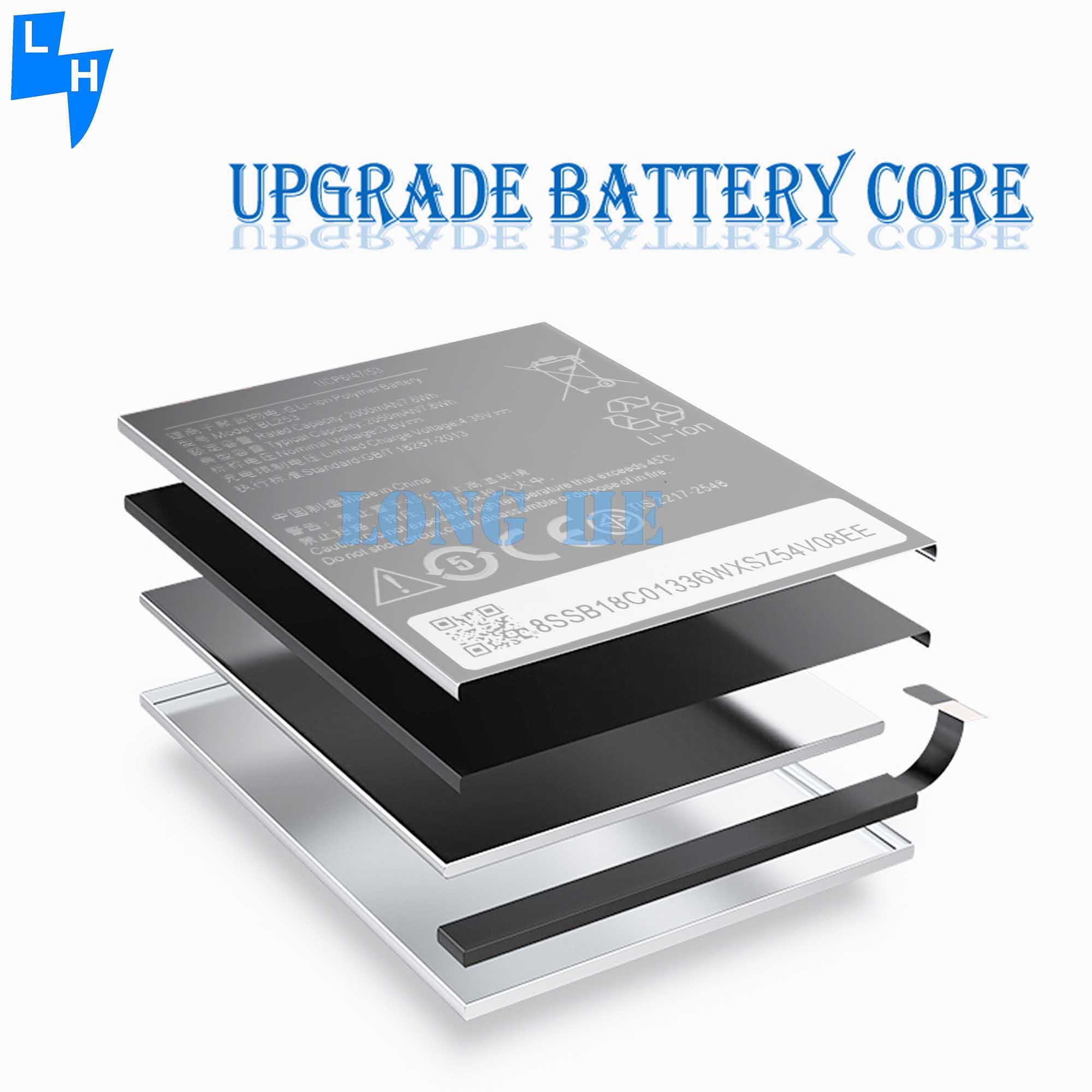 Lenovo A2010 A1000 A2580 A2860 A3800D Mobile Phone BL253 Battery Replacement in Black