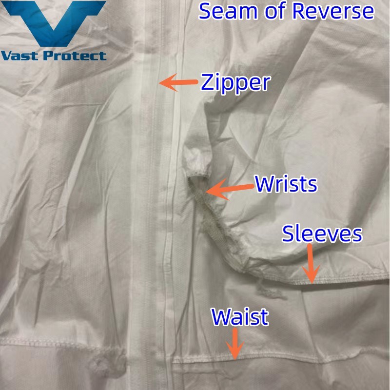 En1073 Disposable Breathable Anti-Static Soft Waterproof Micro Film Suit