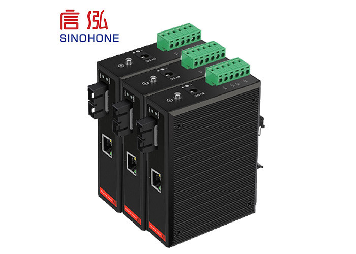 1 SC And 1 LAN Port Industrial Grade IP40 Fiber Optic Ethernet Switch