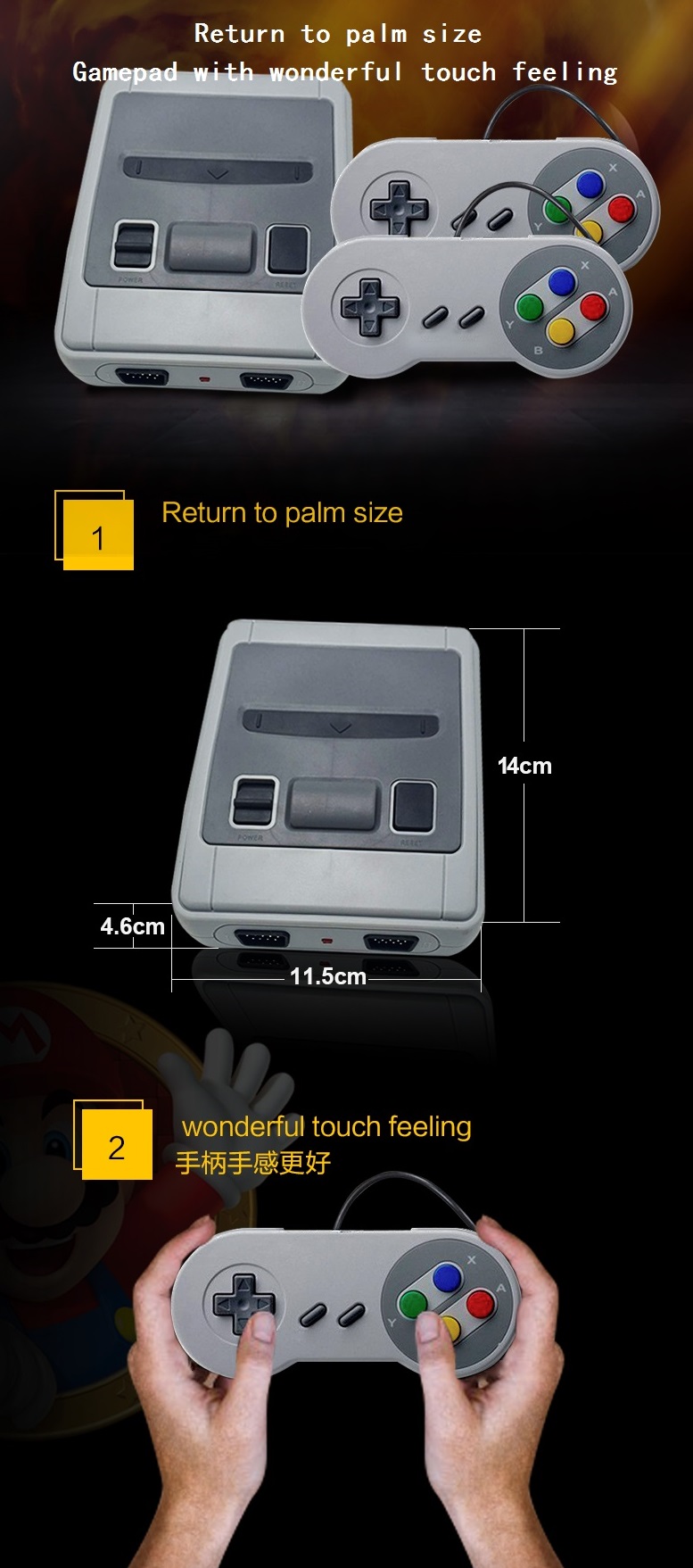 OEM 8 Bits Mini Classic TV Game Console 621 Games Retro Handheld Game Console