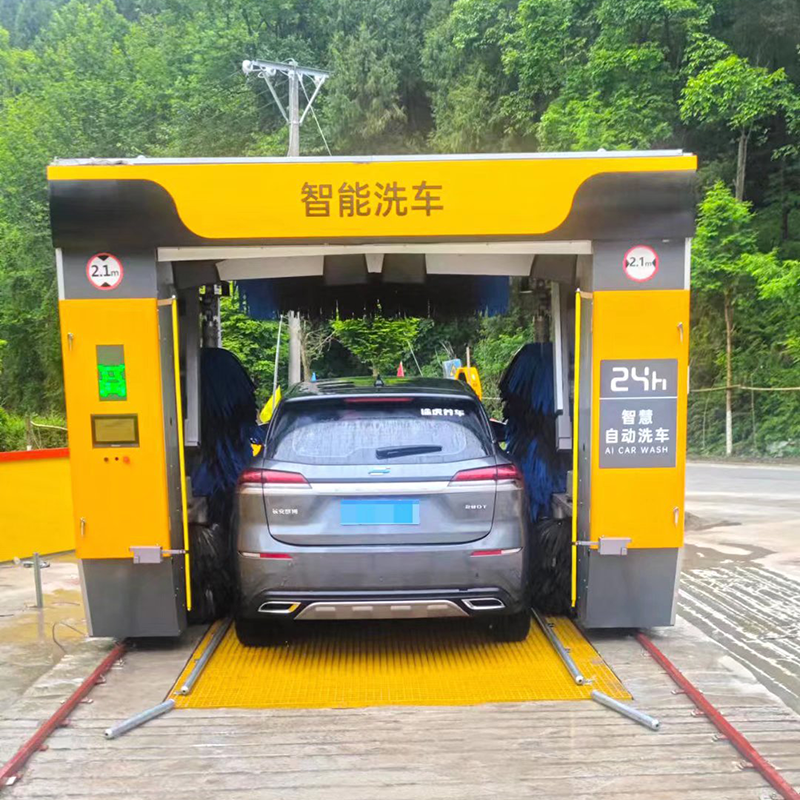 High Pressure Brush Washing Rollover Mobile Car Wash Machine Full Automatic