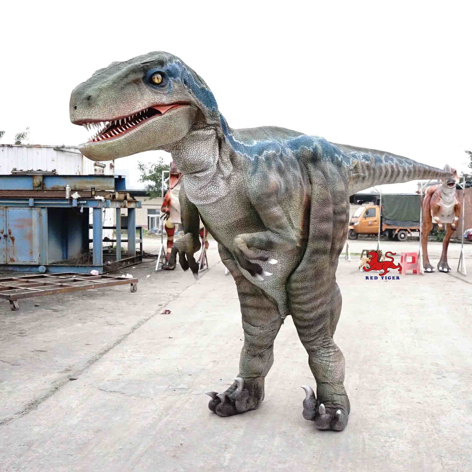 Animatronic Realistic Dinosaur Costume / Adult Raptor Costume For Outdoor