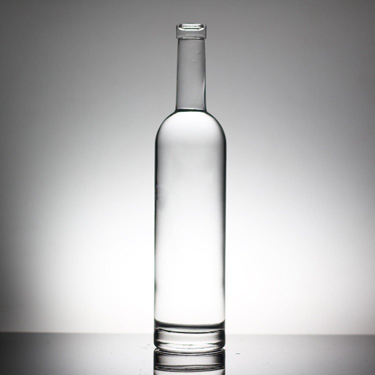 375ml Custom Logo Engraved Tear Drop Shaped Gin Rum Glass Bottle With Corks for Liquor