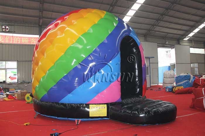 Colorful Inflatable Bounce House / Inflatable Disco Dome PVC Material Customized Size
