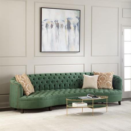 French style arcshape living room furniture sofa chesterfield button tufted sofa