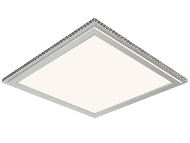 80lm/W Silvery Flat Square Led Lights , Remote Control Office Ceiling Panel Lights