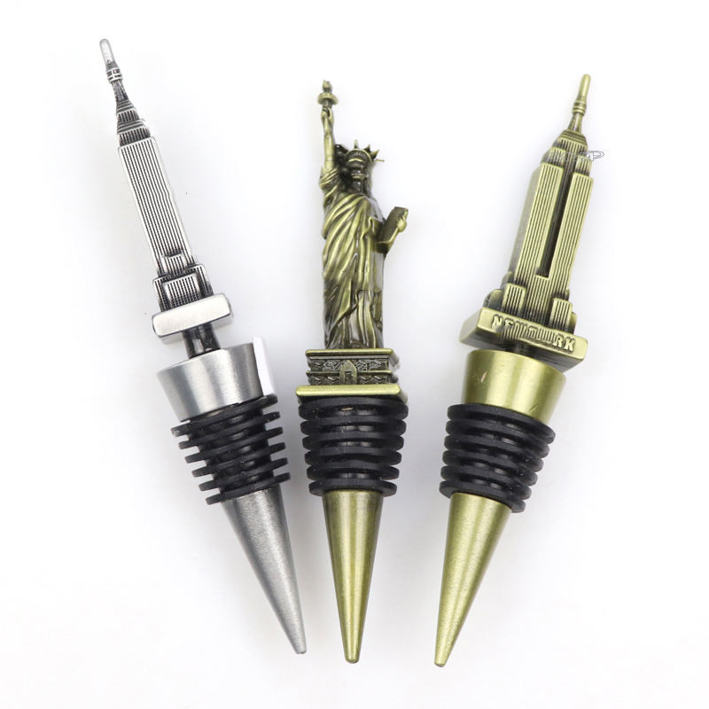 Metal Vacuum Wine Bottle Stopper Stainless Steel Personalized Casting