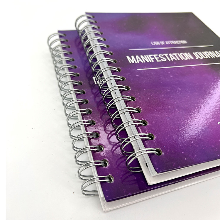 A5 Hardcover Spiral Notebook Printing Metal Wirebound Journal Printing