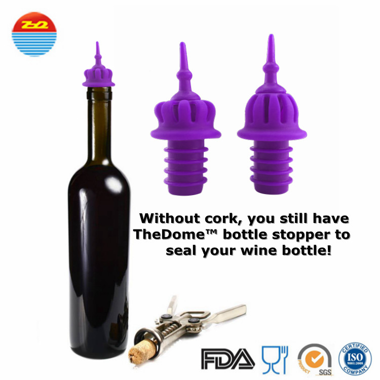 Reusable Novelty Custom Wholesale Fantastic Design Decorative Reusable Silicone Wine Bottle Corks Stoppers Plug For Wine