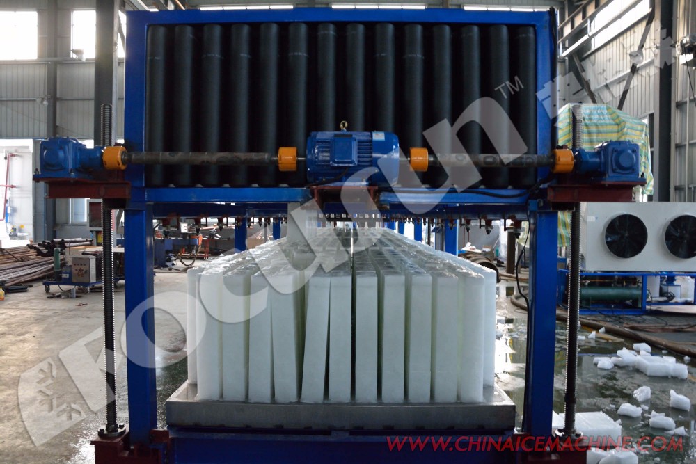 Compressor Direct Refrigeration Block Ice Machine For Large Ice Production