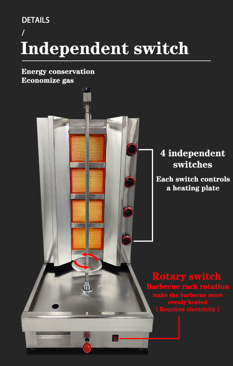 High Power Grill Meat Fast and Efficientlys Doner Kebab Shop Shawarma Making Machine
