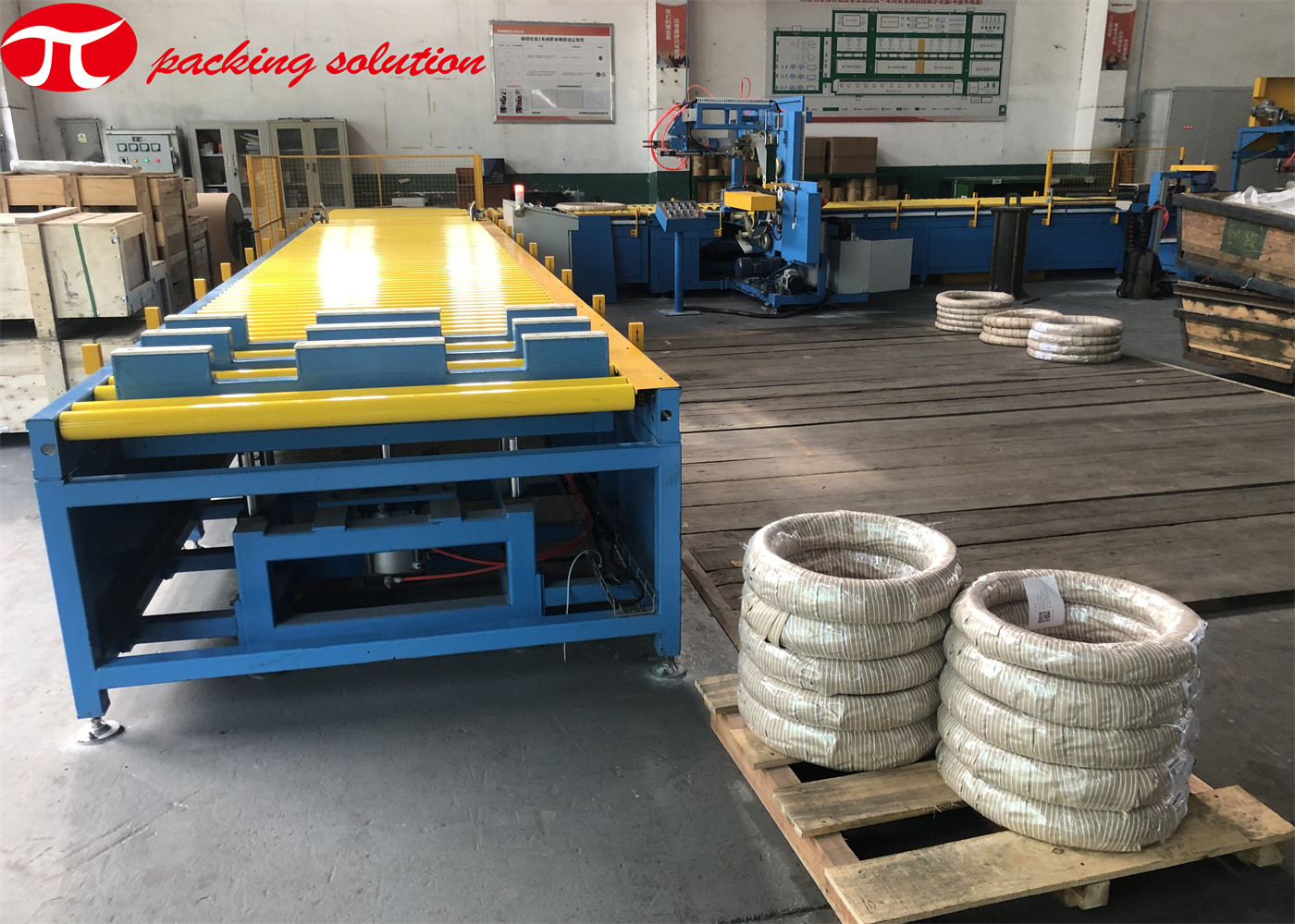 Horizontal Copper Wire Wrapping Machine With Slope Loading And Double Station