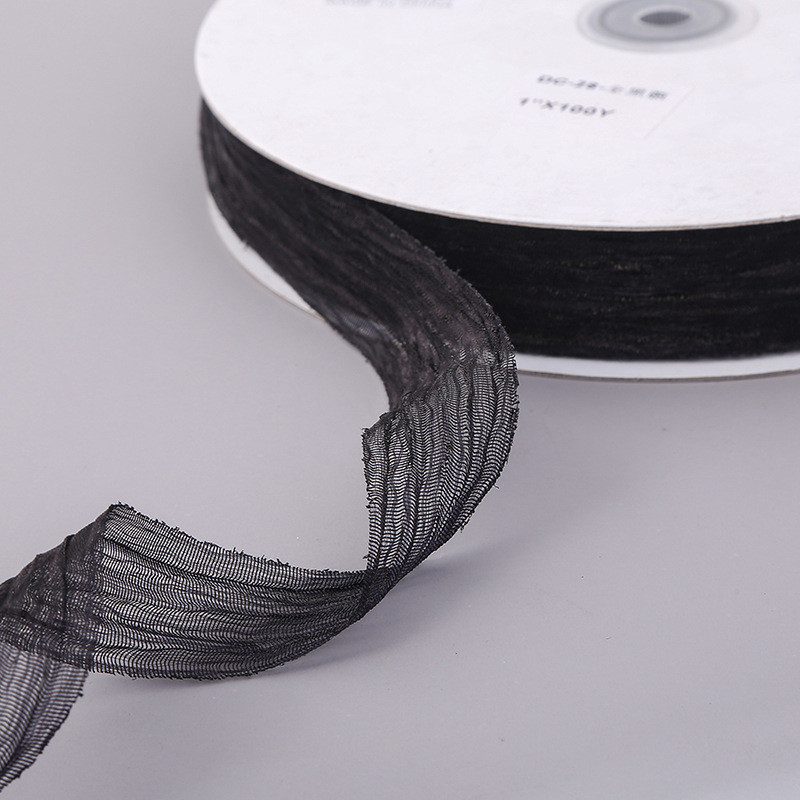 Gift Wrapping 25mm Organza Ribbon Korea 2.5cm Sheer Wired Ribbon