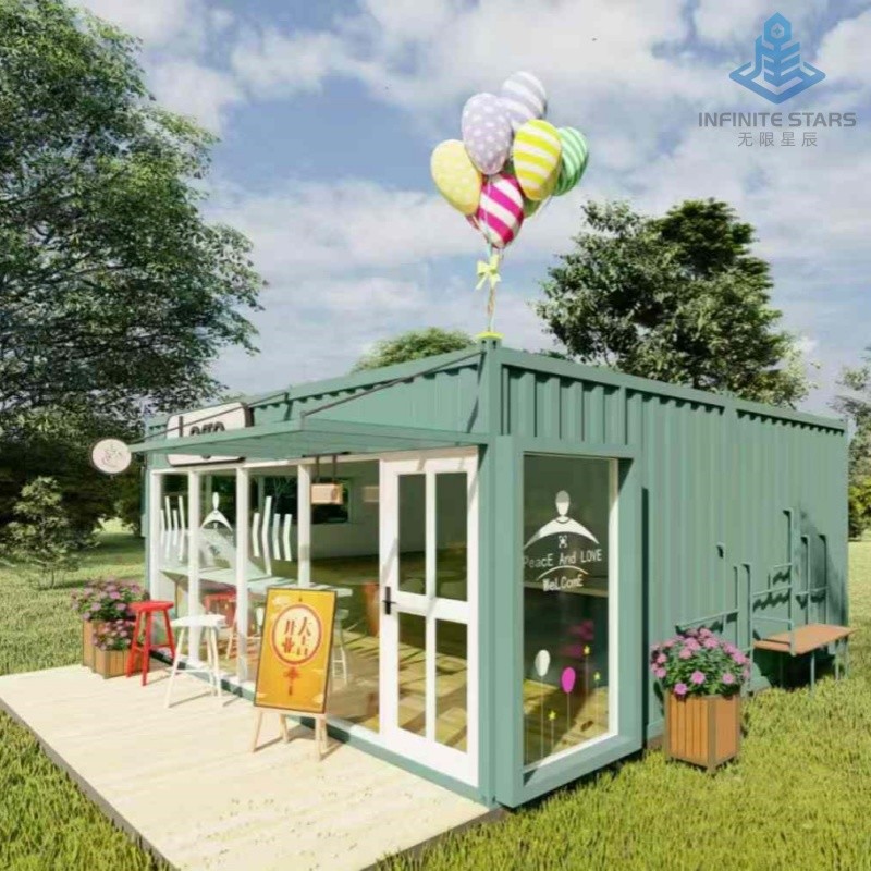 20ft 40ft Factory price prefab luxury custom modular home cube tiny house modified shipping container shop supermarket