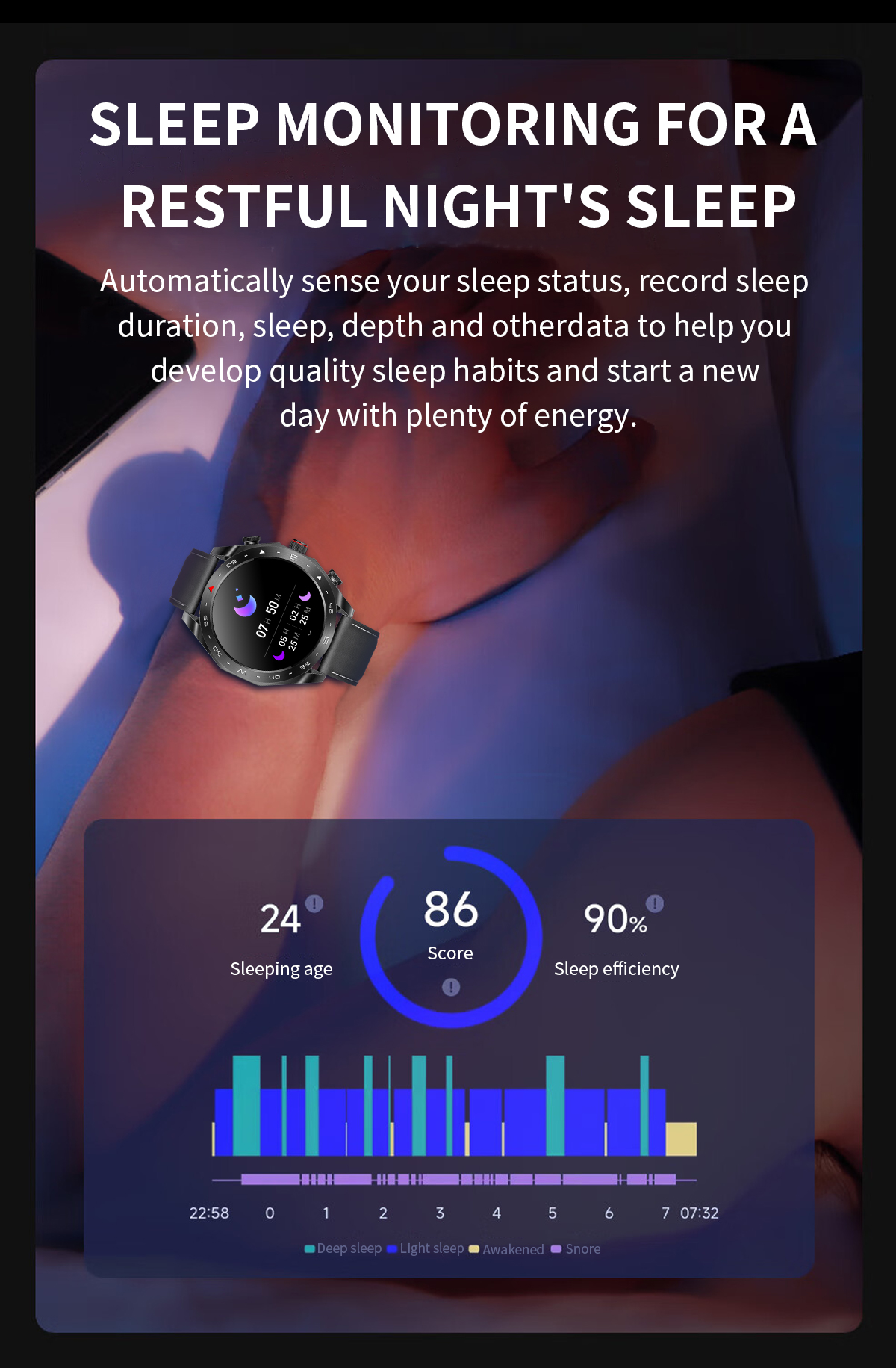 Long Battery Life TWS Support Smartwatch With Music Bracelet Syncs
