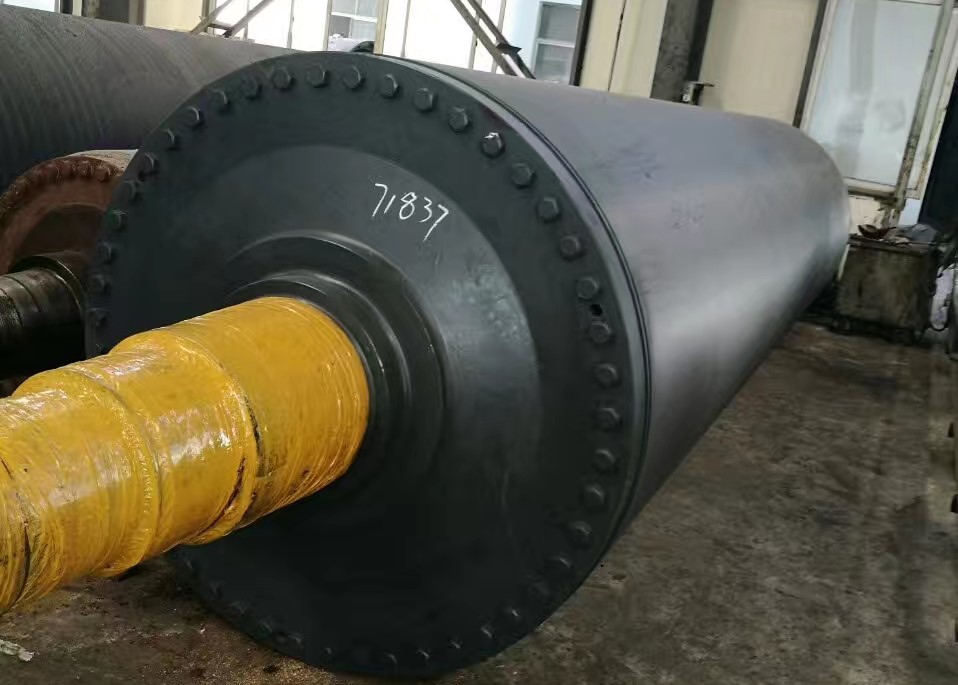 Rubber Covered Cast Iron Couch Roller Of Cylinder Mould For Small Paper Making Machine
