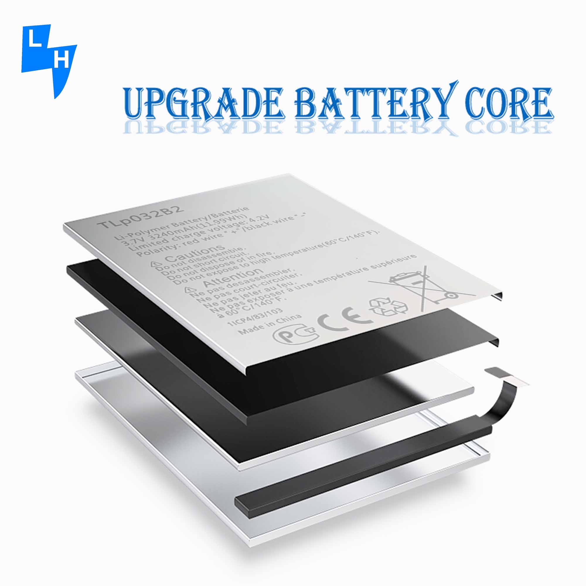 3240mAh TLP032B2 TLP032BD POP7S P310A OT9006W PIXI 8 battery for alcatel OneTouch POP-7