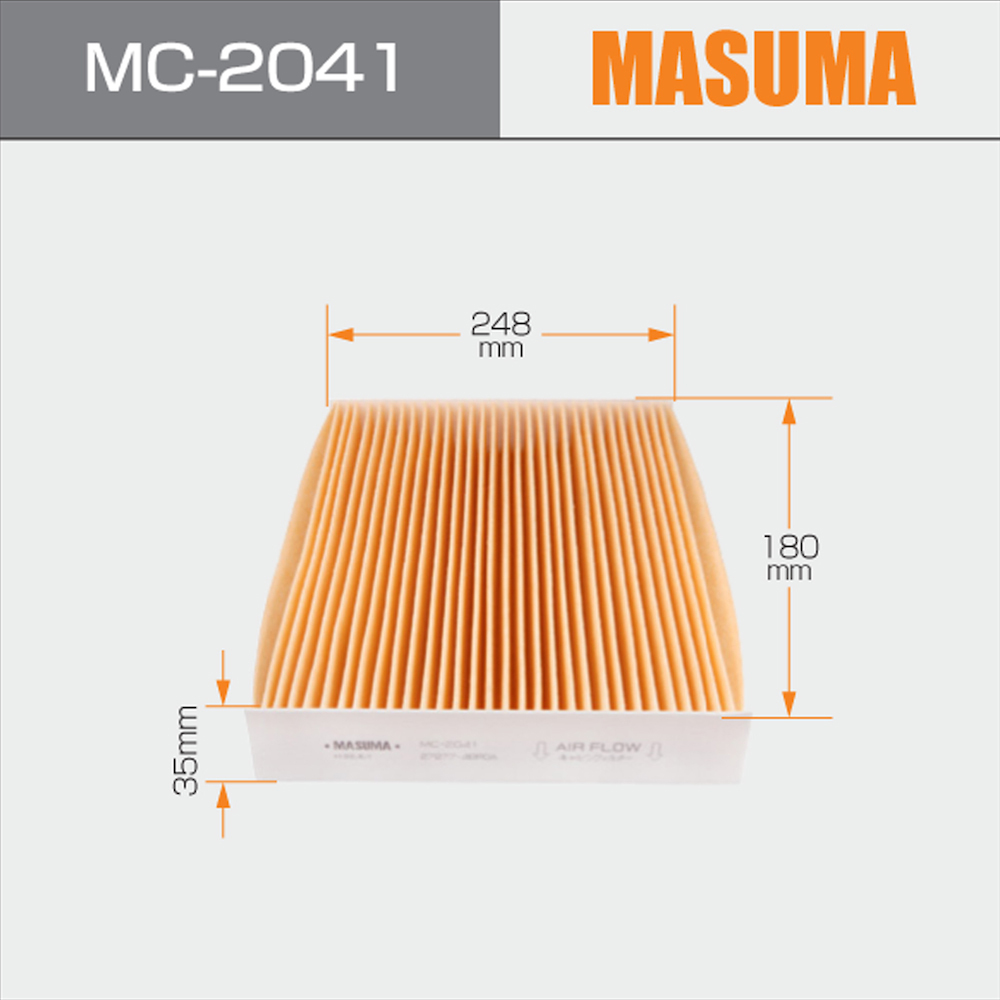 MC-2041 MASUMA Auto Car Air Conditioning Systems Cabin Filter for NISSAN QASHQAI