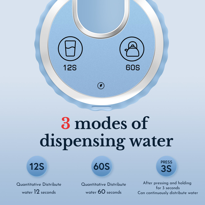 Free Standing Mobile Water Dispenser Sleek Green With Rapid 3 Hour Charge