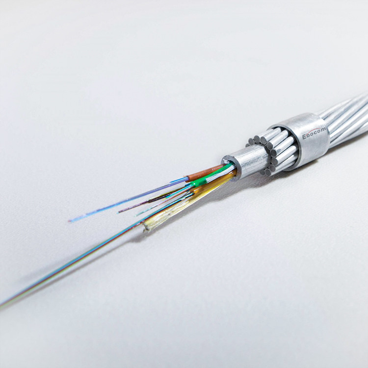 Opgw outdoor aerial fiber optical cable 12 24 48 core ground wire communication wire single jacket fibre optica cable