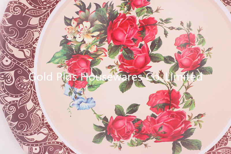 55cm Serving Tray Wedding Plates Set Round Dish Tinplate For Party