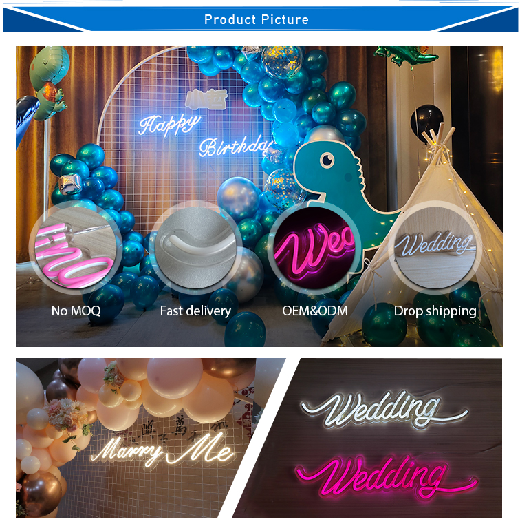 Low Consumption Neon Letter Signs Free Design Happy Birthday
