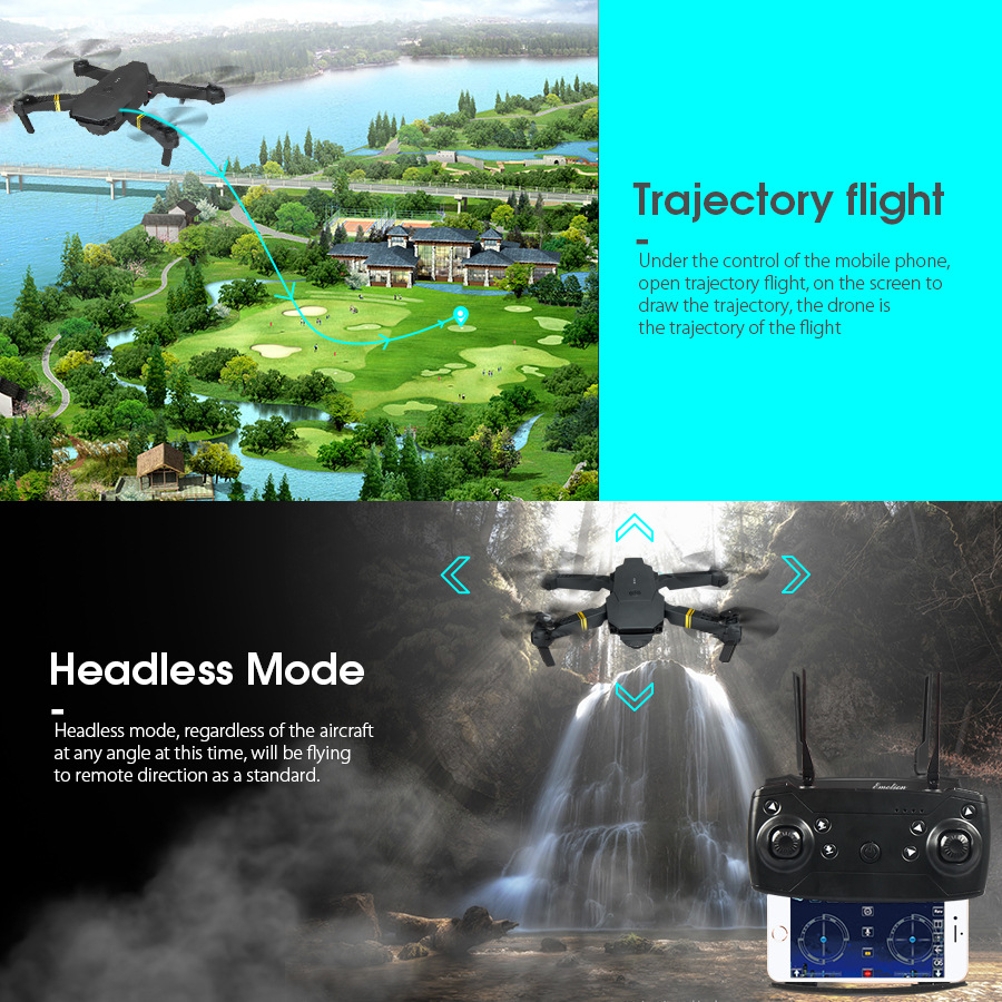 EACHINE E58 720P HD 3D Flip 120° FPV Quadcopter Drone