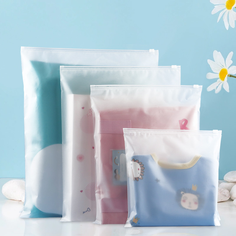 12 Wires Transparent / Matte Frosted Zipper Bags Custom Frosted Zip Lock Bags