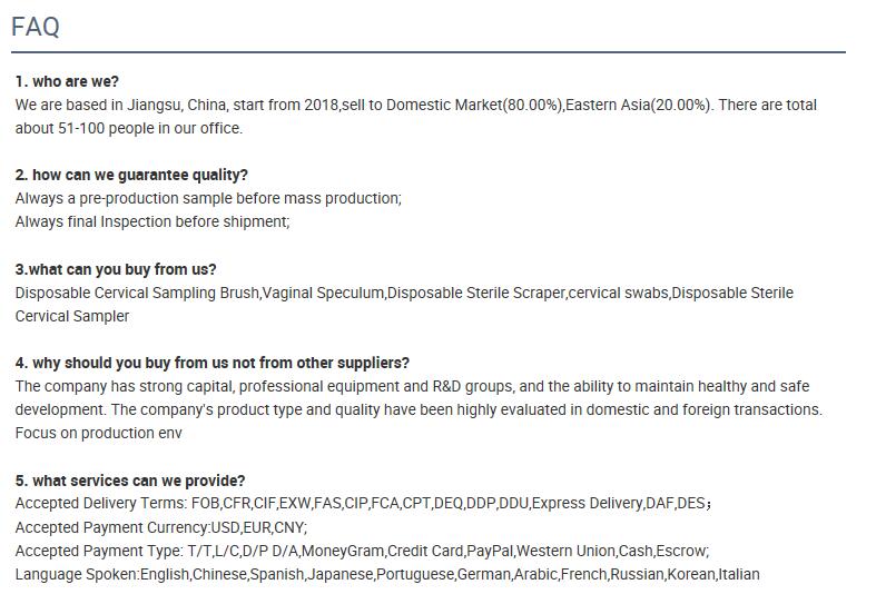 8205 disposable sterile nasal collection swab manufacture in china